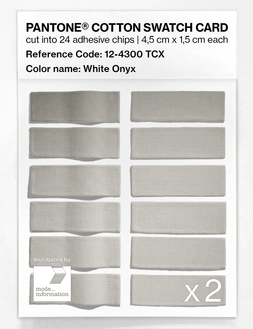 Product image 6 of the product “PANTONE® COTTON SWATCH CARD 12-4300 TCX White Onyx ”