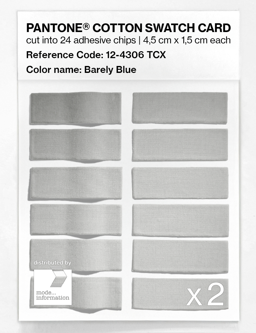 Product image 6 of the product “PANTONE® COTTON SWATCH CARD 12-4306 TCX Barely Blue ”