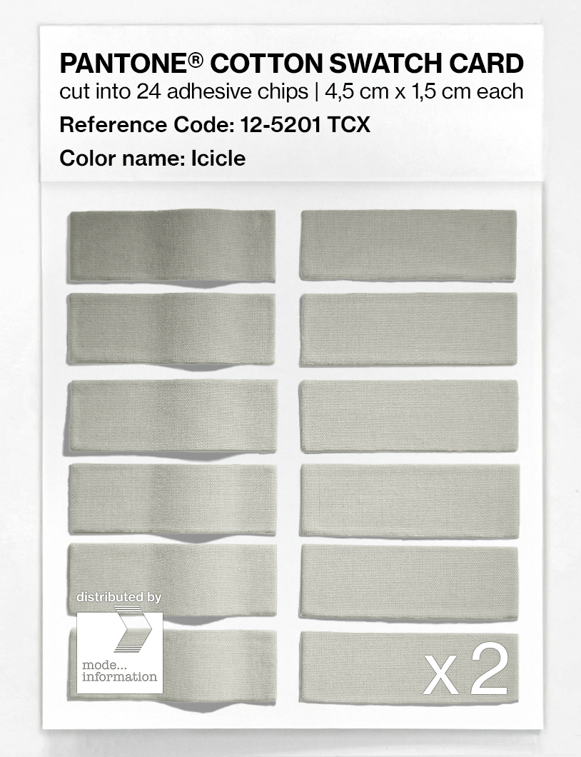 Product image 6 of the product “PANTONE® COTTON SWATCH CARD 12-5201 TCX Icicle ”