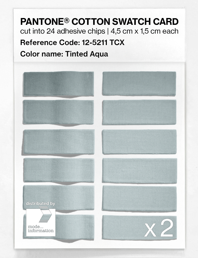 Product image 6 of the product “PANTONE® COTTON SWATCH CARD 12-5211 TCX Tinted Aqua ”