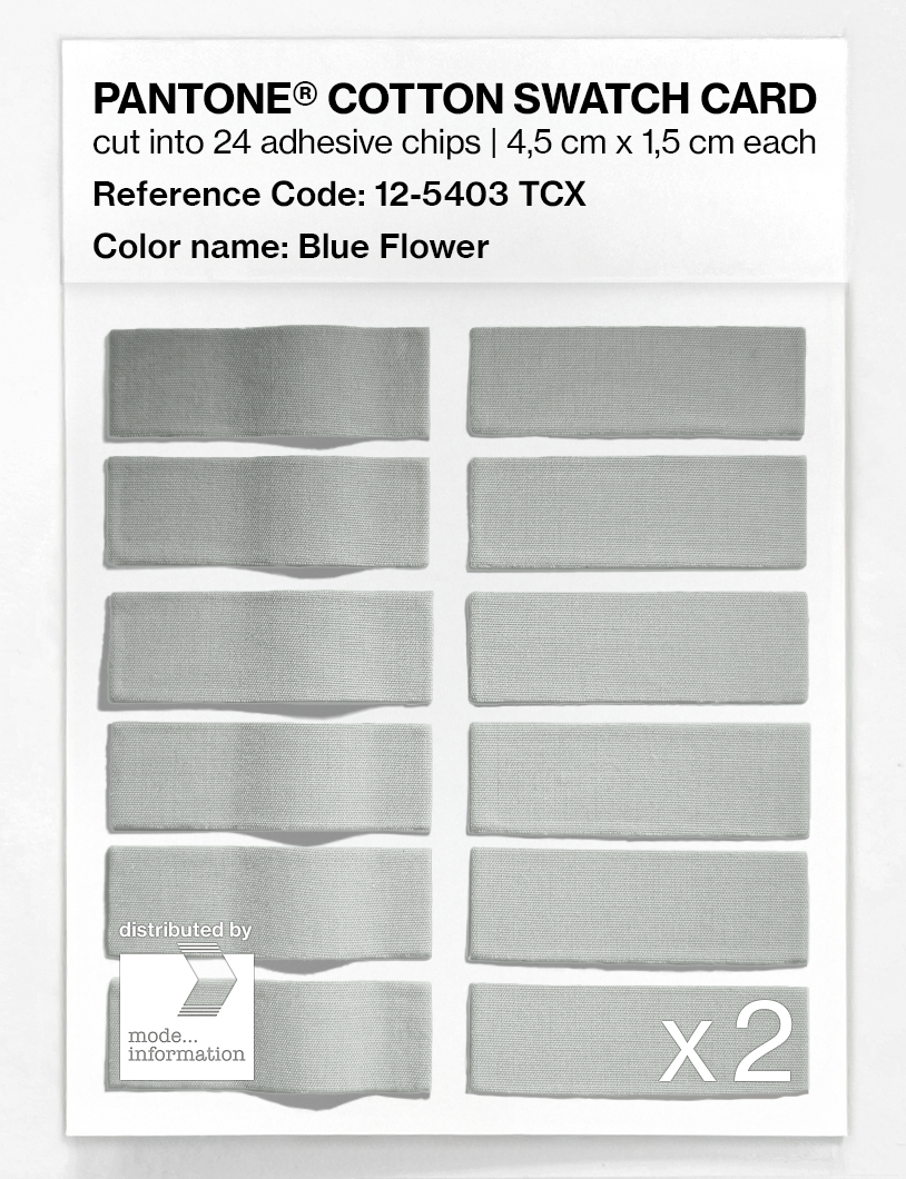 Product image 6 of the product “PANTONE® COTTON SWATCH CARD 12-5403 TCX Blue Flower ”