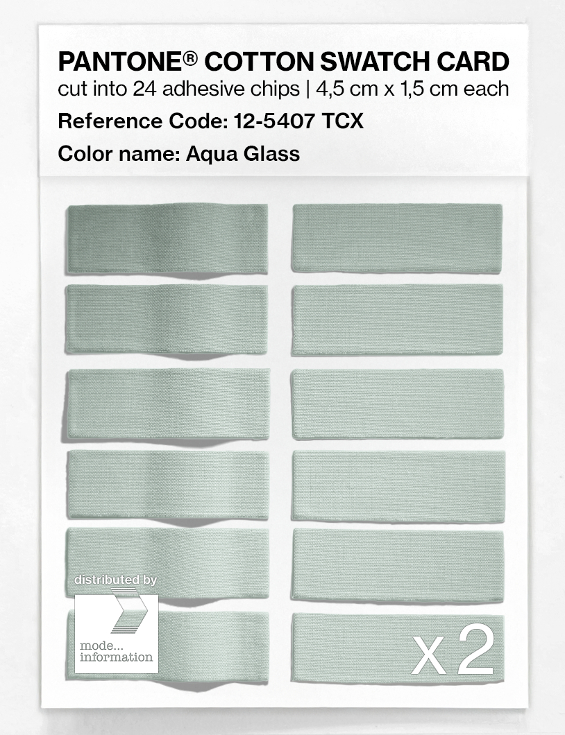 Artikelbild 6 des Artikels “PANTONE® COTTON SWATCH CARD 12-5407 TCX Aqua Glass “