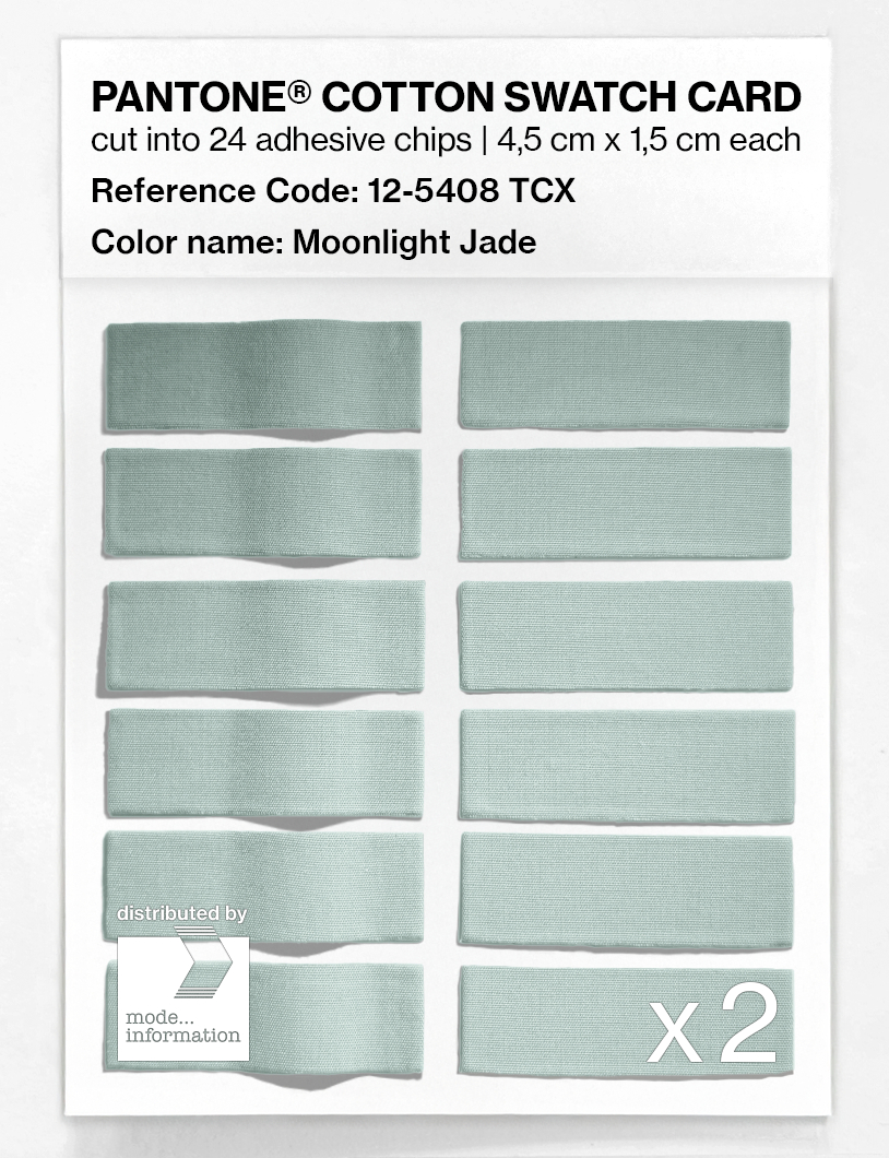 Product image 6 of the product “PANTONE® COTTON SWATCH CARD 12-5408 TCX Moonlight Jade ”