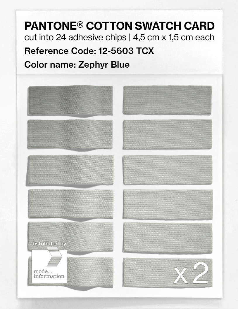 Product image 6 of the product “PANTONE® COTTON SWATCH CARD 12-5603 TCX Zephyr Blue ”