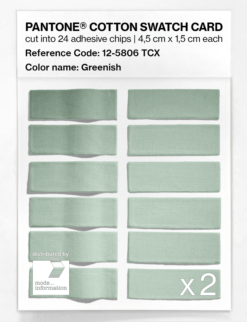 Product image 6 of the product “PANTONE® COTTON SWATCH CARD 12-5806 TCX Greenish ”