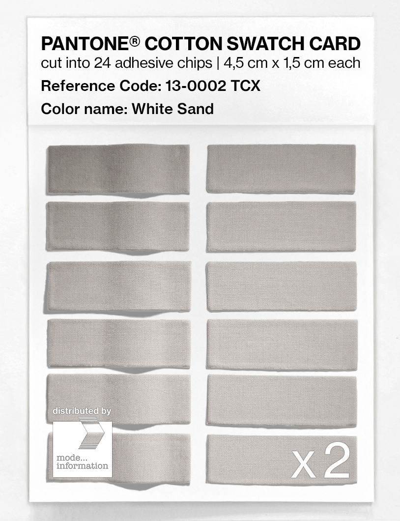 Product image 6 of the product “PANTONE® COTTON SWATCH CARD 13-0002 TCX White Sand ”