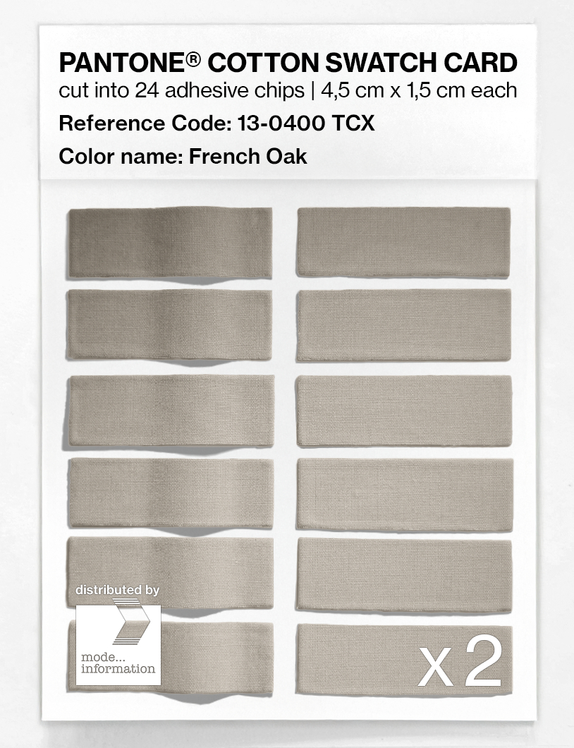 Product image 6 of the product “PANTONE® COTTON SWATCH CARD 13-0400 TCX French Oak ”