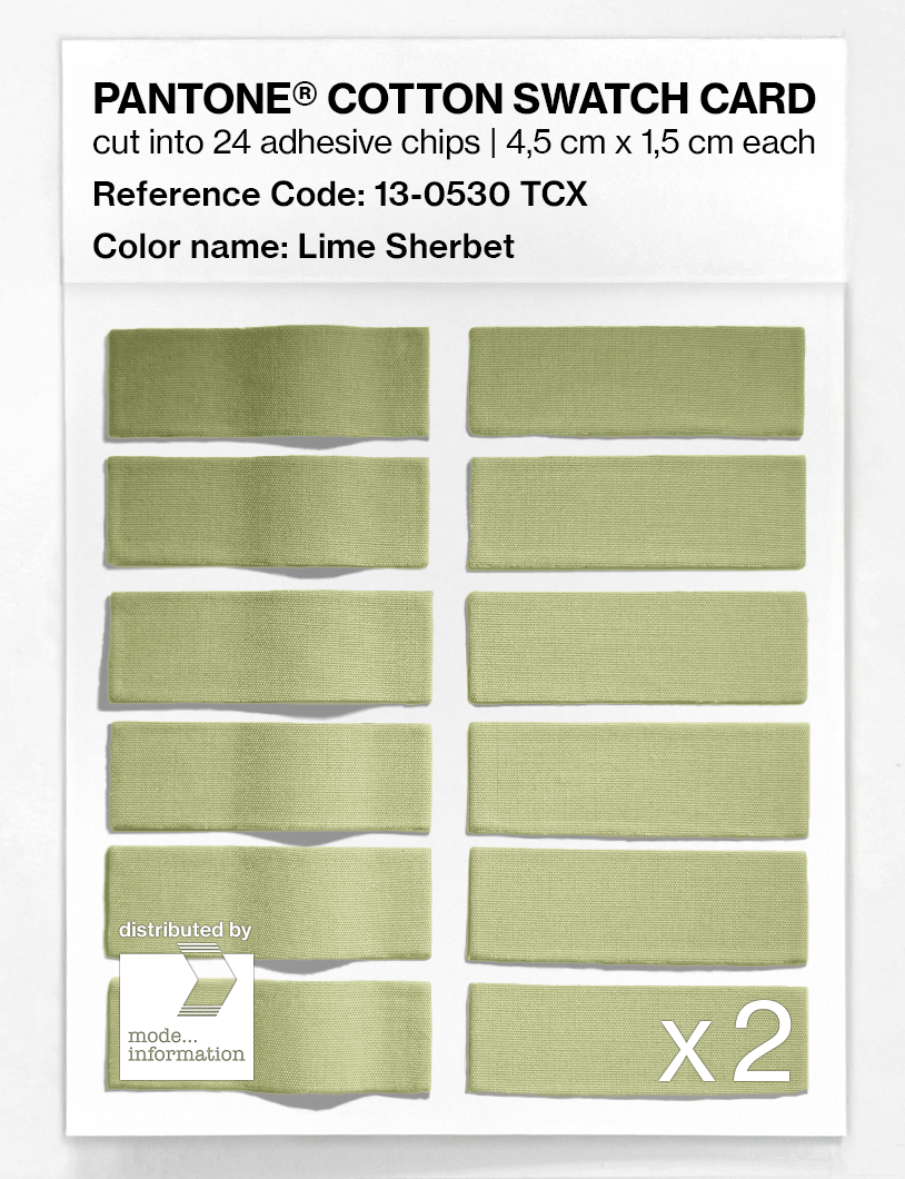 Product image 6 of the product “PANTONE® COTTON SWATCH CARD 13-0530 TCX Lime Sherbet ”