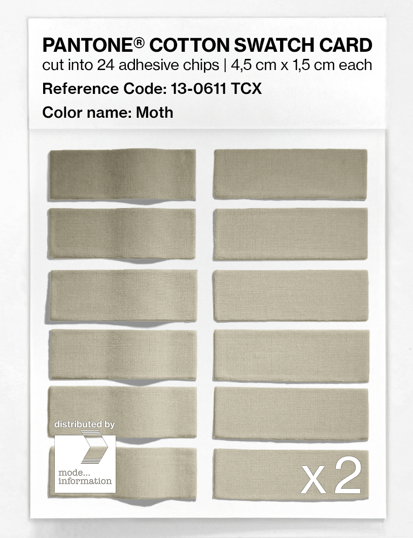 Product image 6 of the product “PANTONE® COTTON SWATCH CARD 13-0611 TCX Moth ”