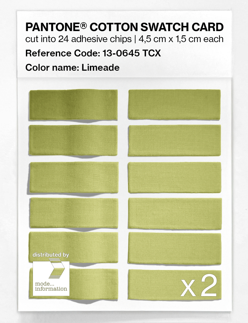 Product image 6 of the product “PANTONE® COTTON SWATCH CARD 13-0645 TCX Limeade ”