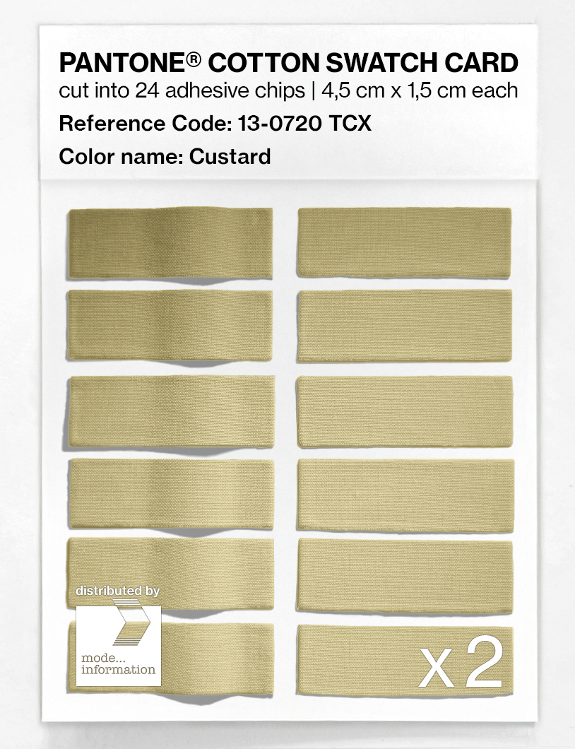 Product image 6 of the product “PANTONE® COTTON SWATCH CARD 13-0720 TCX Custard ”