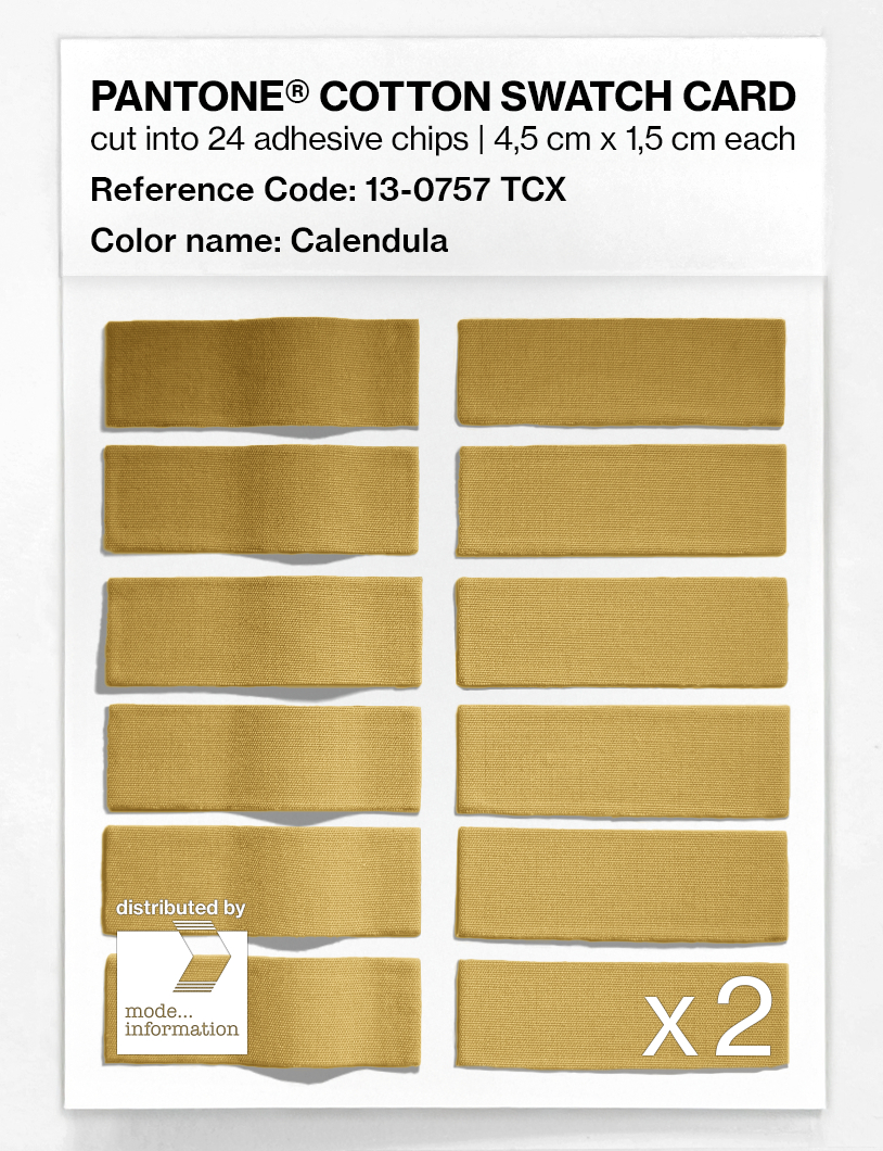 Product image 6 of the product “PANTONE® COTTON SWATCH CARD 13-0757 TCX Calendula ”