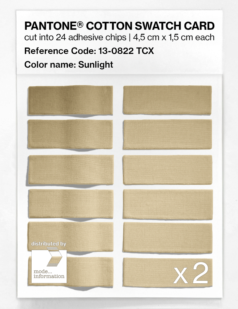 Product image 6 of the product “PANTONE® COTTON SWATCH CARD 13-0822 TCX Sunlight ”