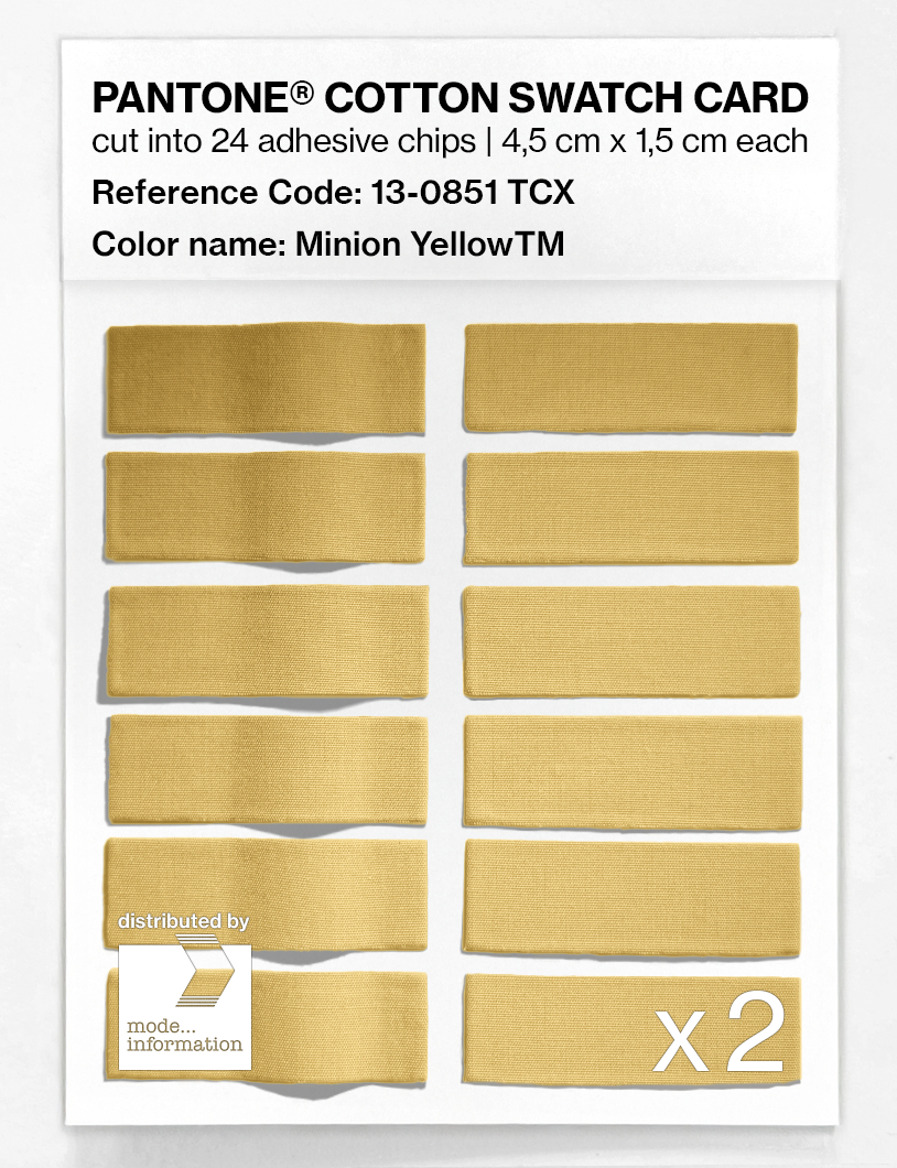 Product image 6 of the product “PANTONE® COTTON SWATCH CARD 13-0851 TCX Minion YellowTM ”