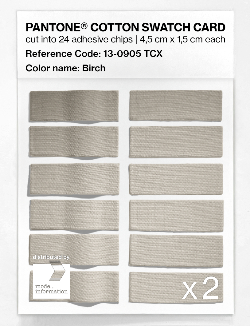Product image 6 of the product “PANTONE® COTTON SWATCH CARD 13-0905 TCX Birch ”