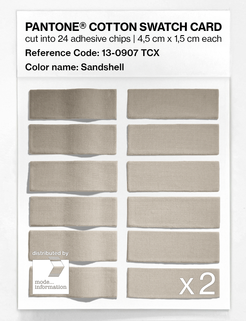 Product image 6 of the product “PANTONE® COTTON SWATCH CARD 13-0907 TCX Sandshell ”