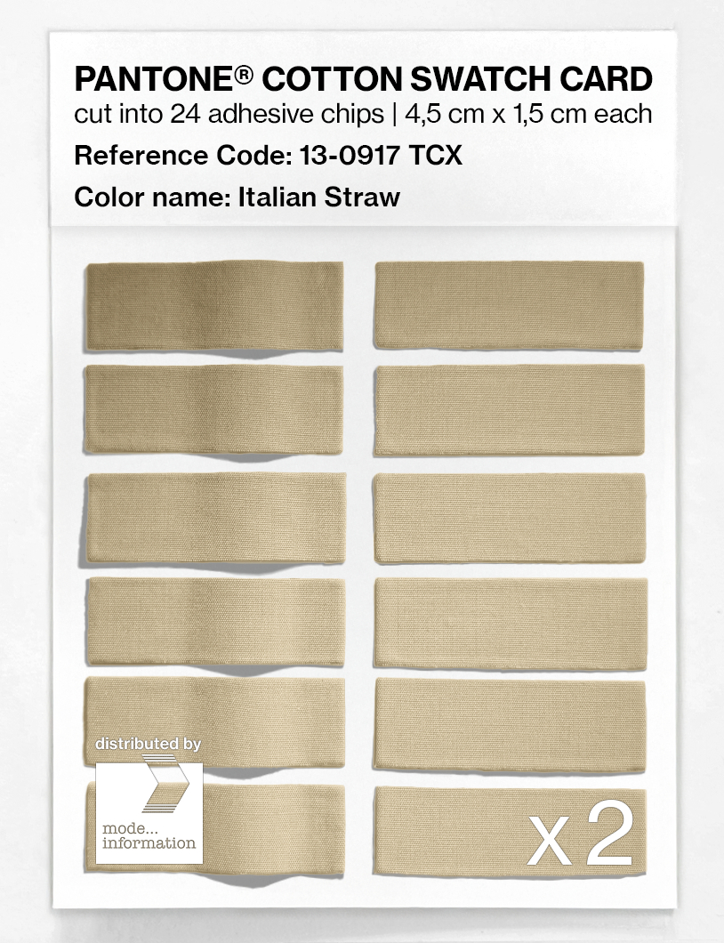 Product image 6 of the product “PANTONE® COTTON SWATCH CARD 13-0917 TCX Italian Straw ”