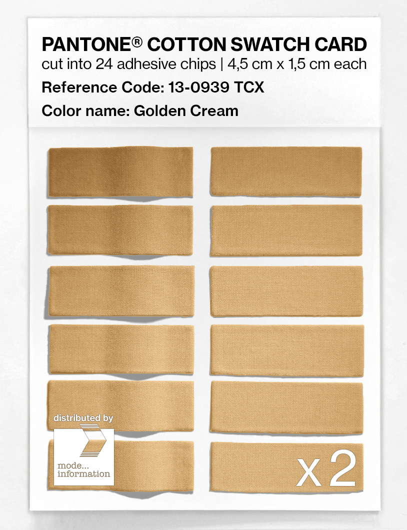 Product image 6 of the product “PANTONE® COTTON SWATCH CARD 13-0939 TCX Golden Cream ”