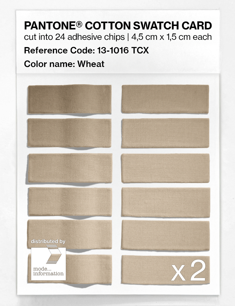 Product image 6 of the product “PANTONE® COTTON SWATCH CARD 13-1016 TCX Wheat ”