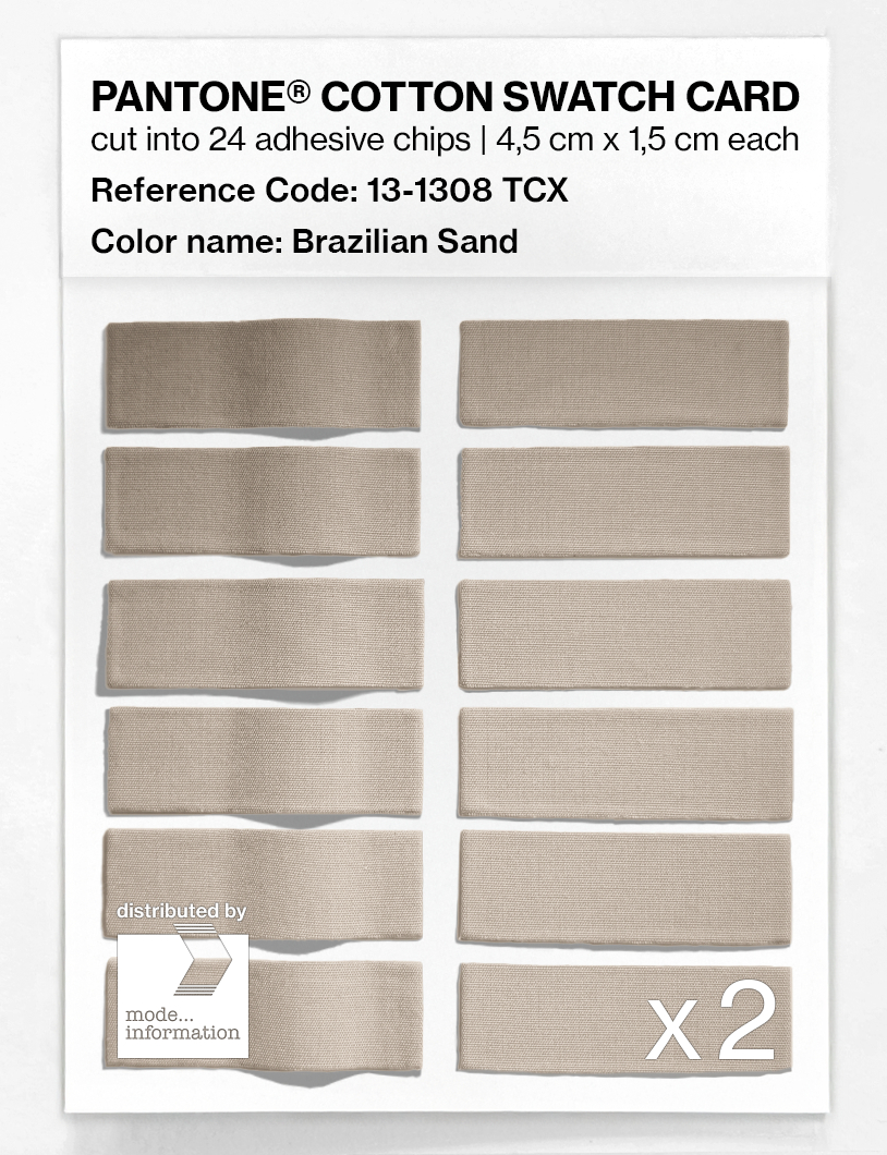 Product image 6 of the product “PANTONE® COTTON SWATCH CARD 13-1308 TCX Brazilian Sand ”