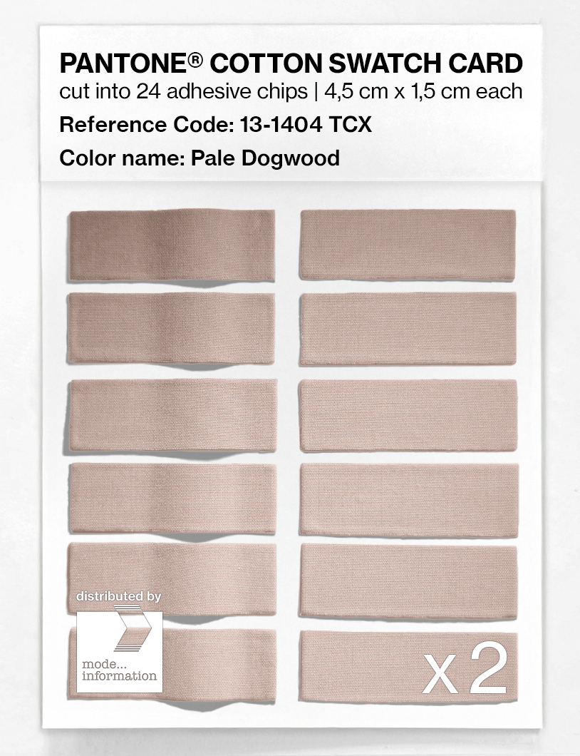 Product image 6 of the product “PANTONE® COTTON SWATCH CARD 13-1404 TCX Pale Dogwood ”