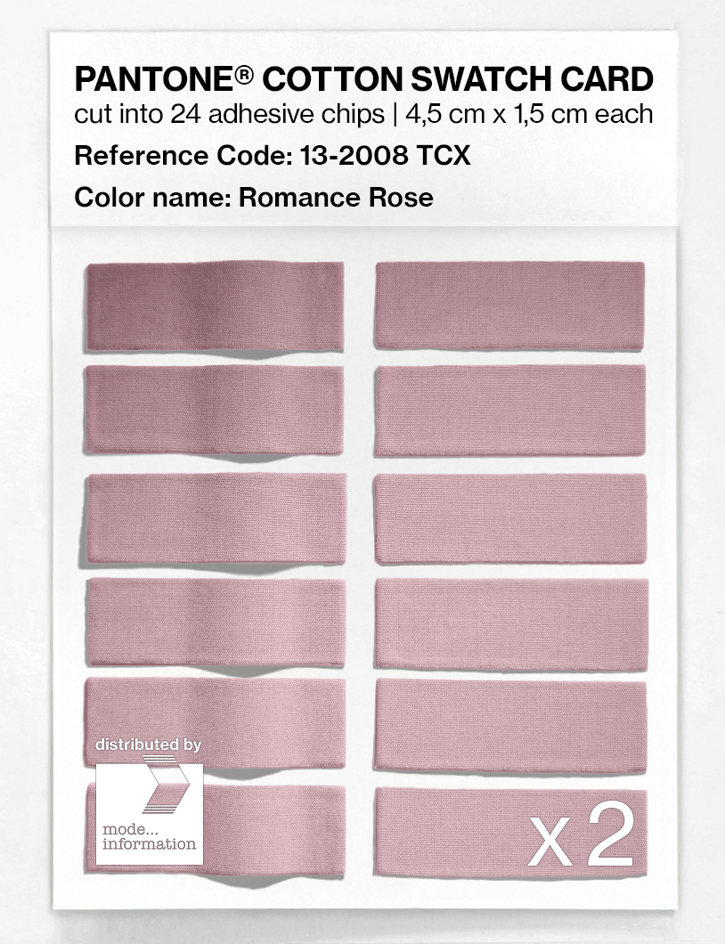 Product image 6 of the product “PANTONE® COTTON SWATCH CARD 13-2008 TCX Romance Rose ”