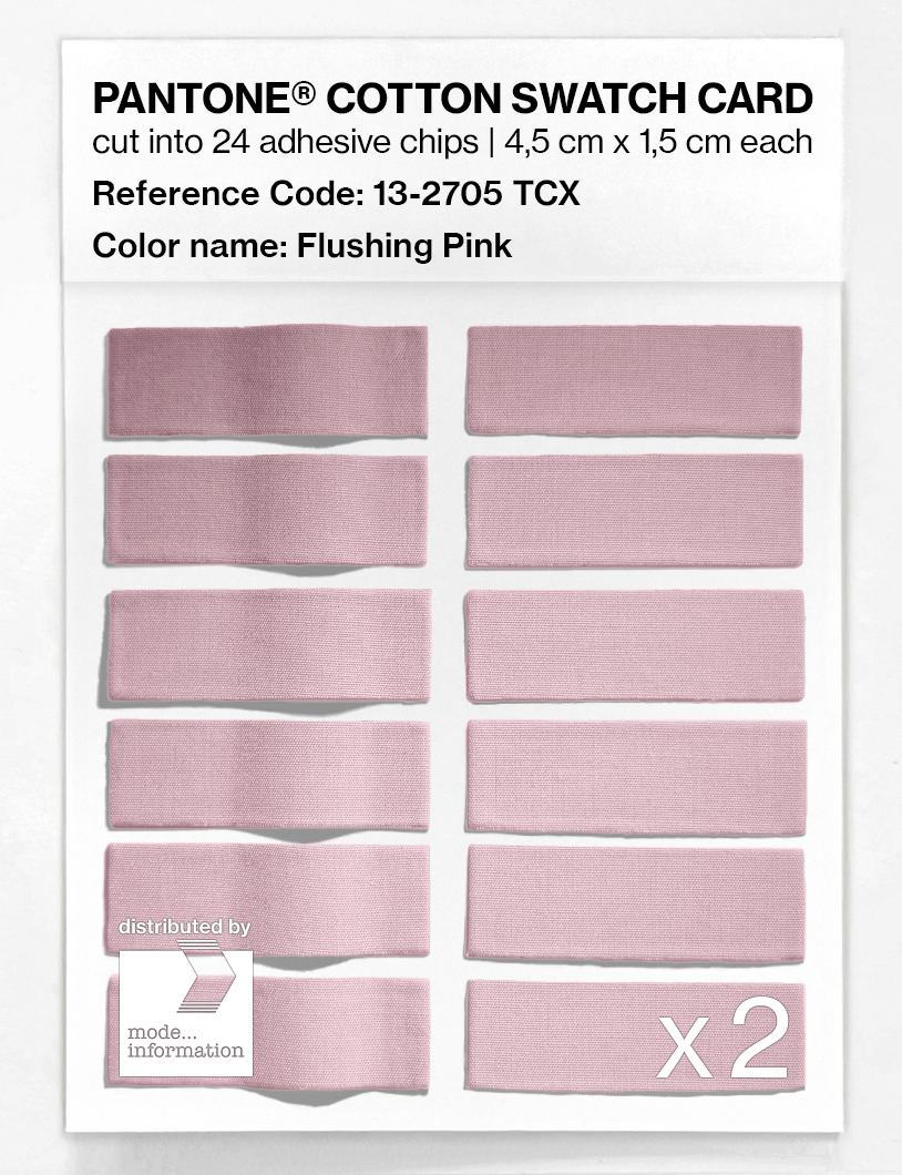 Product image 6 of the product “PANTONE® COTTON SWATCH CARD 13-2705 TCX Flushing Pink ”