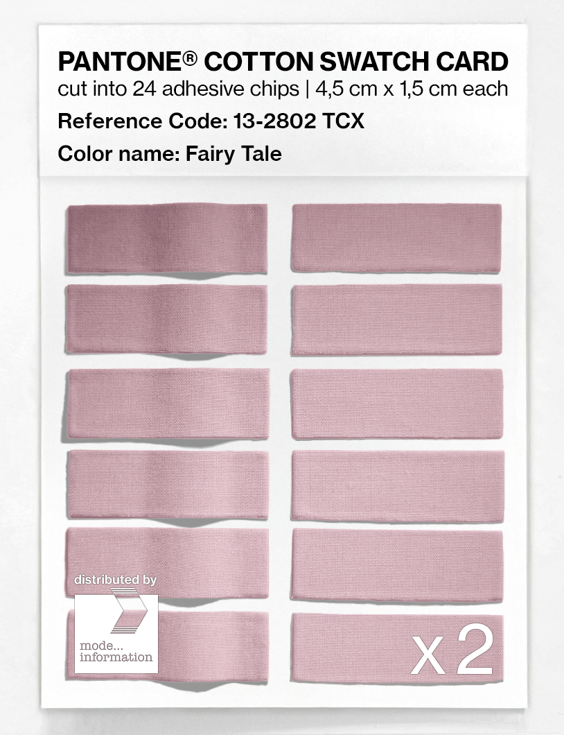 Product image 6 of the product “PANTONE® COTTON SWATCH CARD 13-2802 TCX Fairy Tale ”