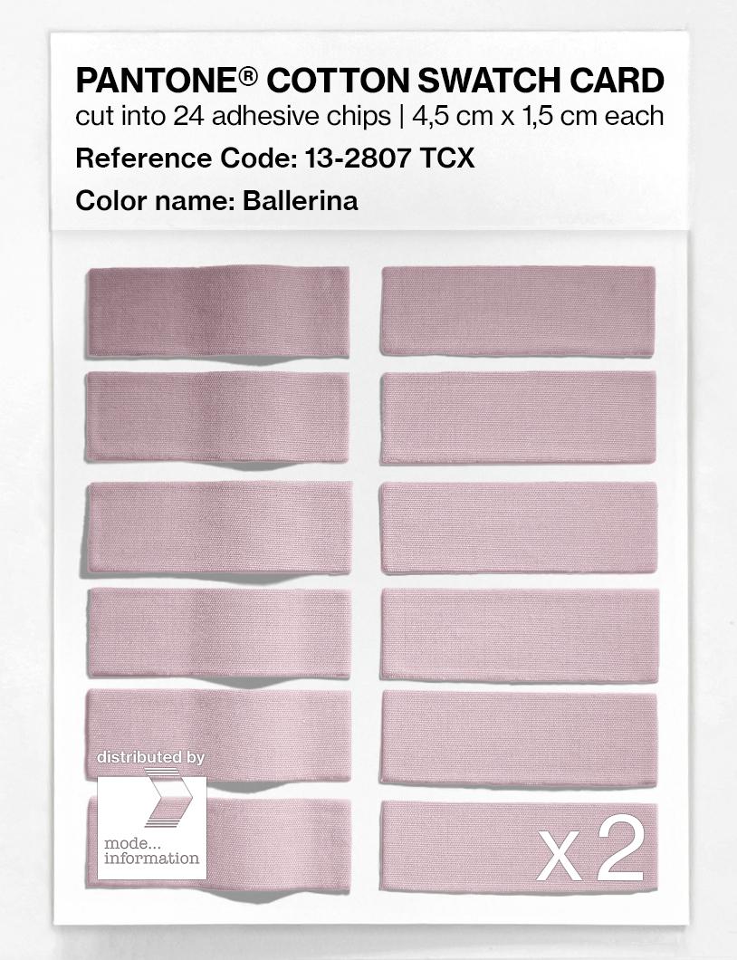 Product image 6 of the product “PANTONE® COTTON SWATCH CARD 13-2807 TCX Ballerina ”