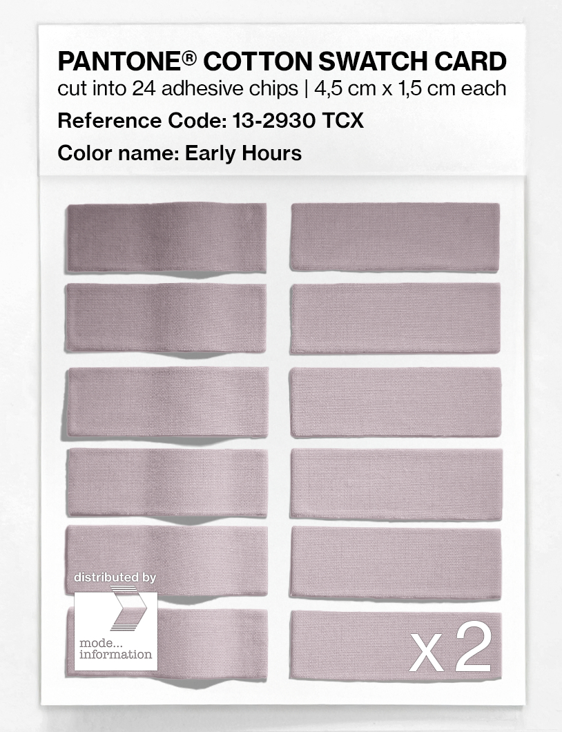 Product image 6 of the product “PANTONE® COTTON SWATCH CARD 13-2930 TCX Early Hours ”