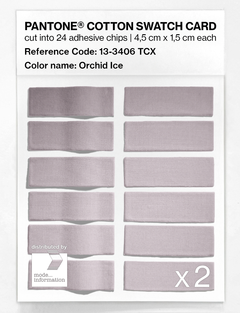 Product image 6 of the product “PANTONE® COTTON SWATCH CARD 13-3406 TCX Orchid Ice ”