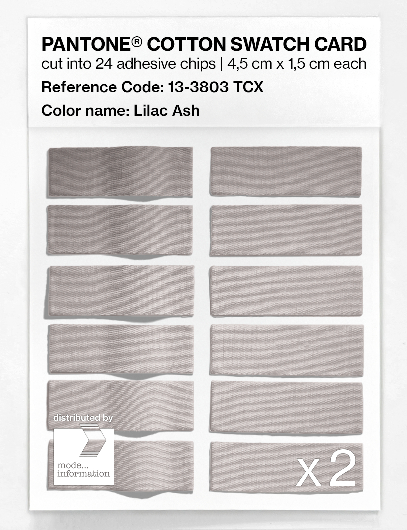 Product image 6 of the product “PANTONE® COTTON SWATCH CARD 13-3803 TCX Lilac Ash ”