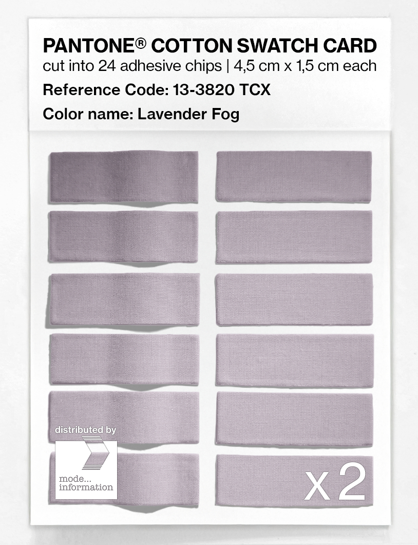Product image 6 of the product “PANTONE® COTTON SWATCH CARD 13-3820 TCX Lavender Fog ”