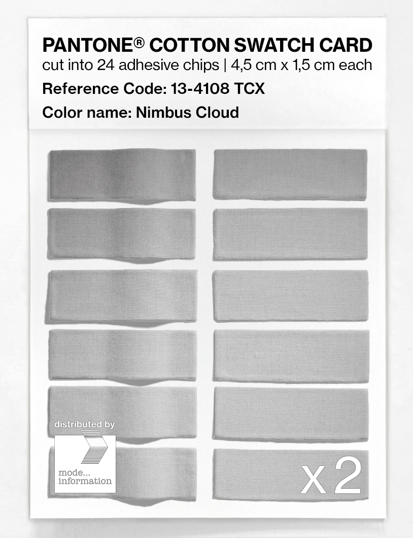 Product image 6 of the product “PANTONE® COTTON SWATCH CARD 13-4108 TCX Nimbus Cloud ”