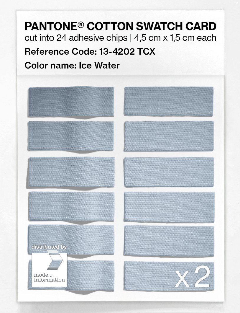 Product image 6 of the product “PANTONE® COTTON SWATCH CARD 13-4202 TCX Ice Water ”