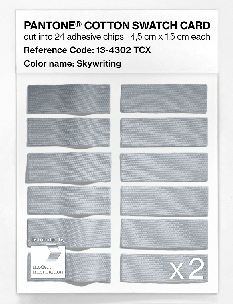 Product image 6 of the product “PANTONE® COTTON SWATCH CARD 13-4302 TCX Skywriting ”