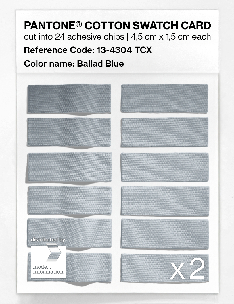 Product image 6 of the product “PANTONE® COTTON SWATCH CARD 13-4304 TCX Ballad Blue ”