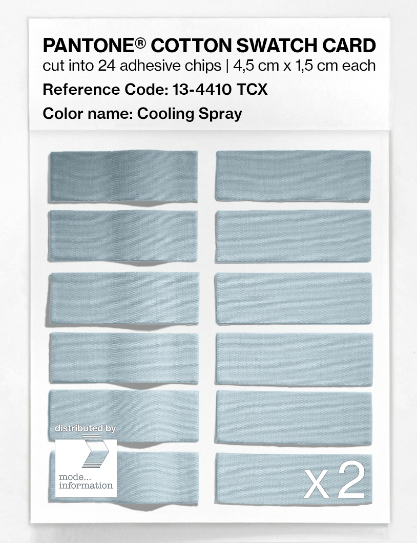Product image 6 of the product “PANTONE® COTTON SWATCH CARD 13-4410 TCX Cooling Spray ”