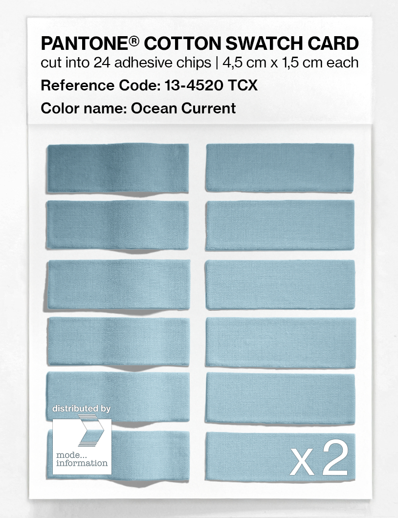 Product image 6 of the product “PANTONE® COTTON SWATCH CARD 13-4520 TCX Ocean Current ”
