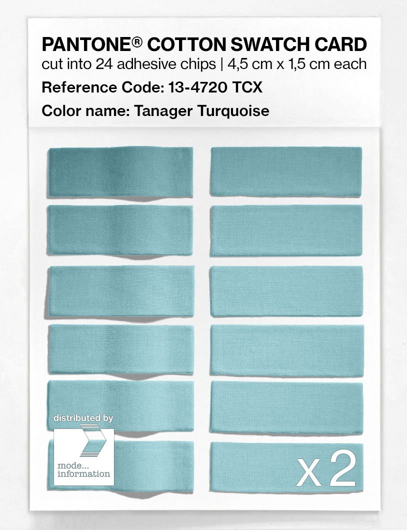 Product image 6 of the product “PANTONE® COTTON SWATCH CARD 13-4720 TCX Tanager Turquoise ”