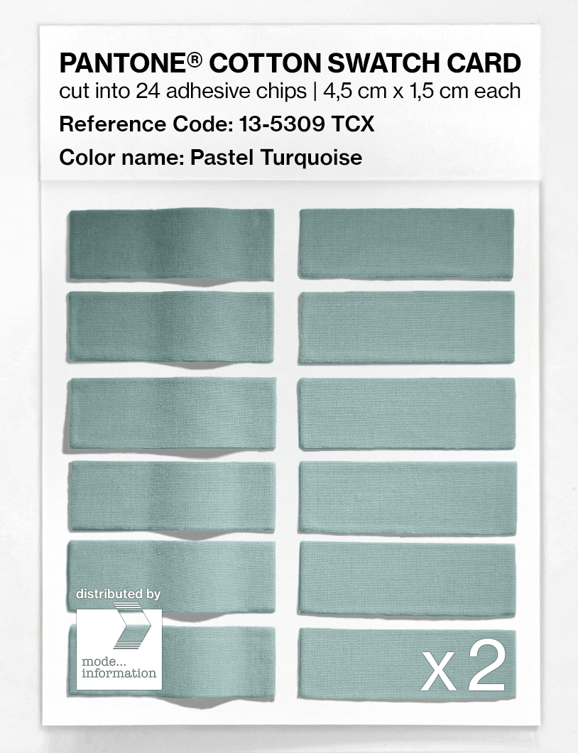 Product image 6 of the product “PANTONE® COTTON SWATCH CARD 13-5309 TCX Pastel Turquoise ”