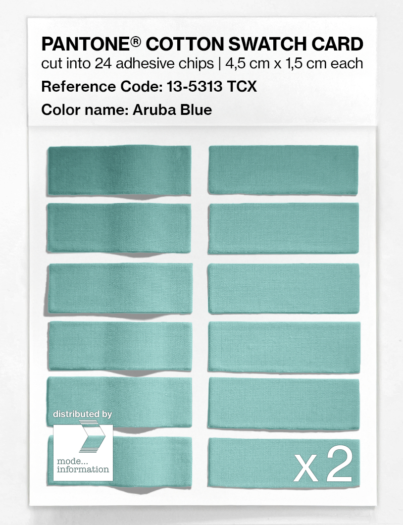 Product image 6 of the product “PANTONE® COTTON SWATCH CARD 13-5313 TCX Aruba Blue ”