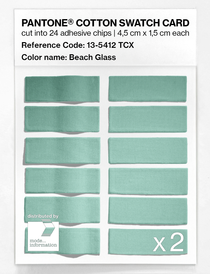 Product image 6 of the product “PANTONE® COTTON SWATCH CARD 13-5412 TCX Beach Glass ”