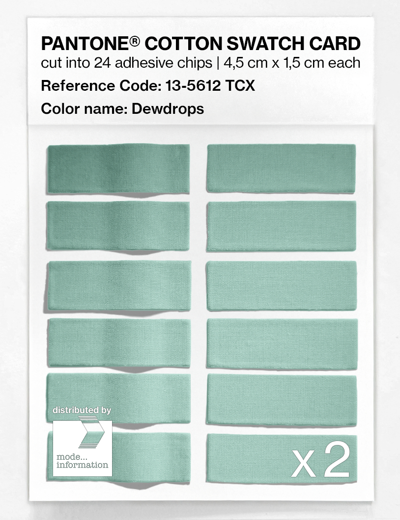 Product image 6 of the product “PANTONE® COTTON SWATCH CARD 13-5612 TCX Dewdrops ”