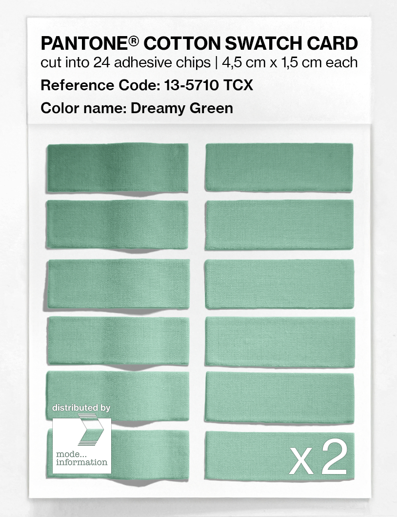 Product image 6 of the product “PANTONE® COTTON SWATCH CARD 13-5710 TCX Dreamy Green ”