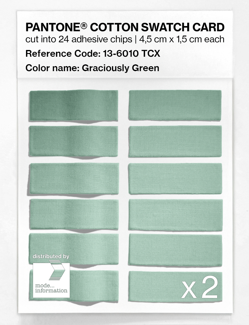 Product image 6 of the product “PANTONE® COTTON SWATCH CARD 13-6010 TCX Graciously Green ”