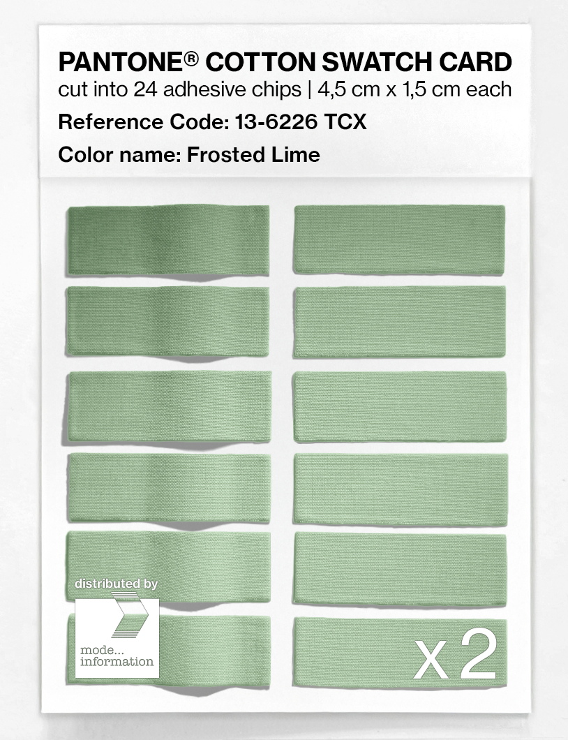 Product image 6 of the product “PANTONE® COTTON SWATCH CARD 13-6226 TCX Frosted Lime ”