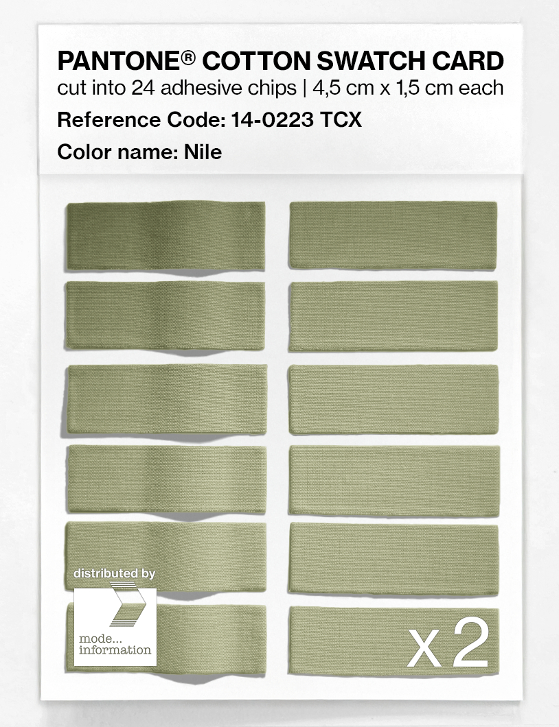 Product image 6 of the product “PANTONE® COTTON SWATCH CARD 14-0223 TCX Nile ”