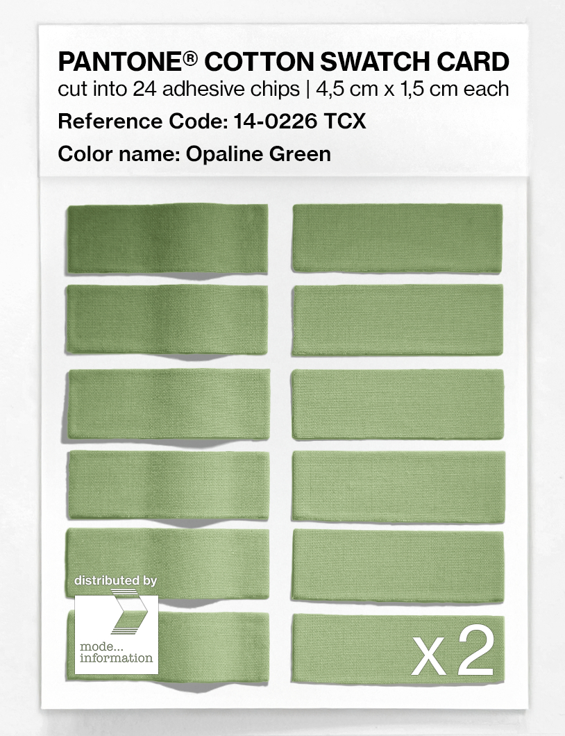 Product image 6 of the product “PANTONE® COTTON SWATCH CARD 14-0226 TCX Opaline Green ”