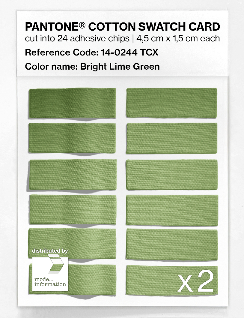 Product image 6 of the product “PANTONE® COTTON SWATCH CARD 14-0244 TCX Bright Lime Green ”